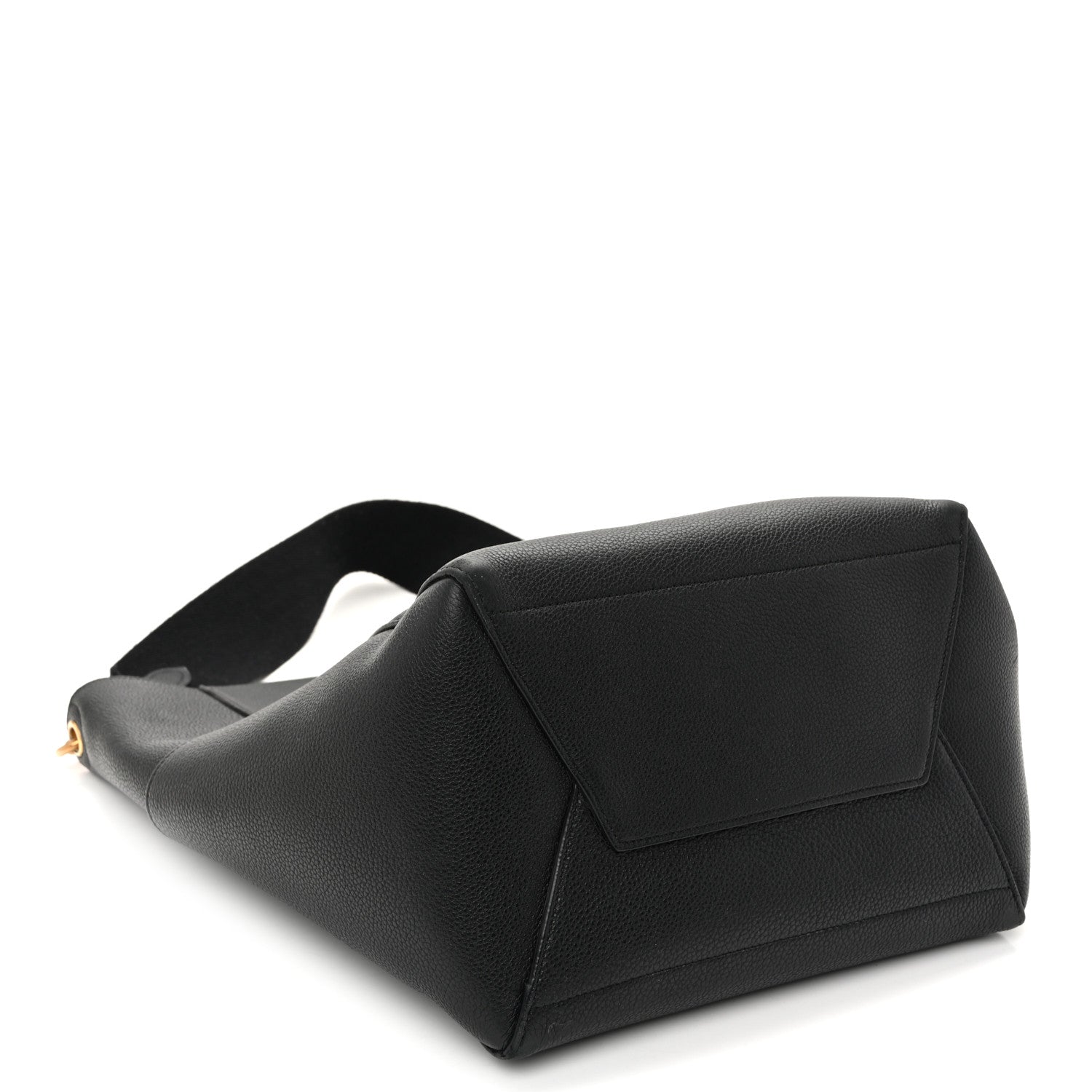 Celine Soft Grained Calfskin Sangle Bucket Bag Black 4 of 9