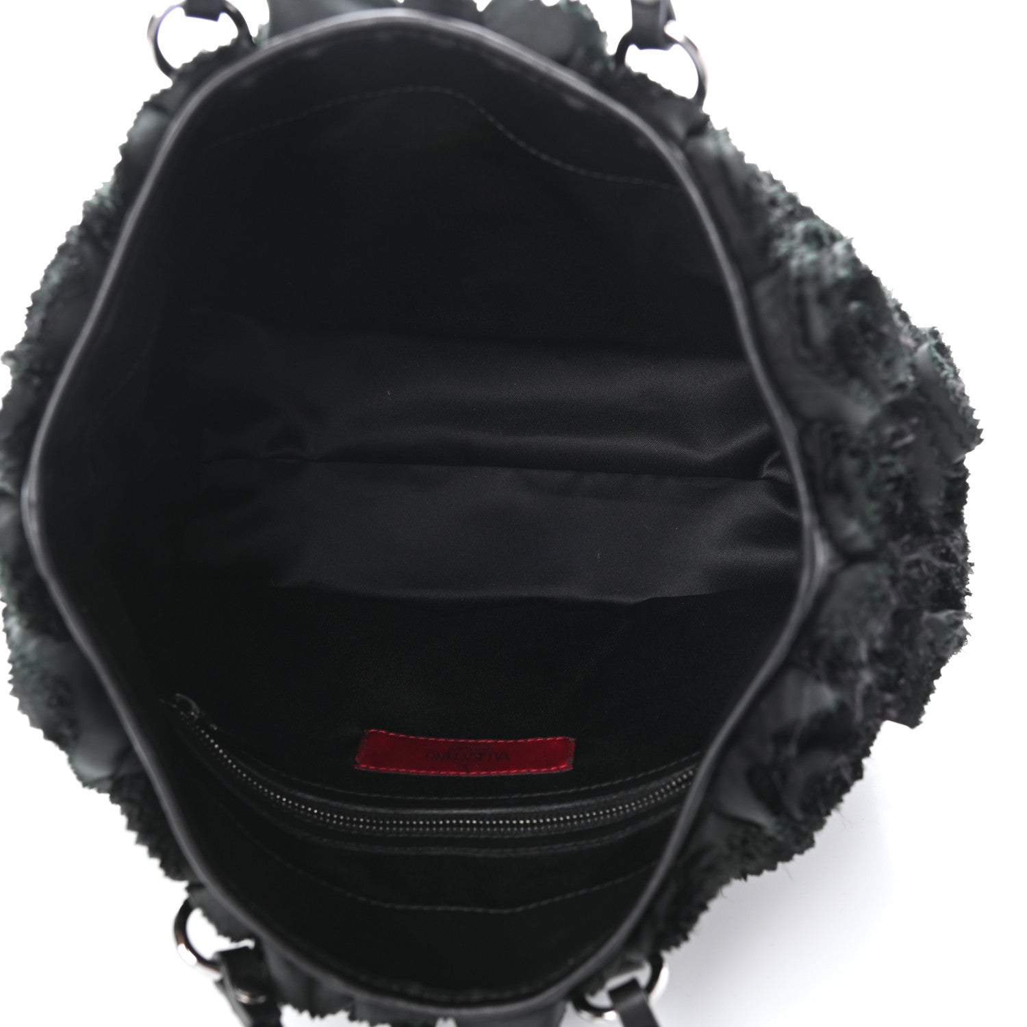 Valentino Garavani Nappa Floral Applique Tote Bag Black 5 of 9