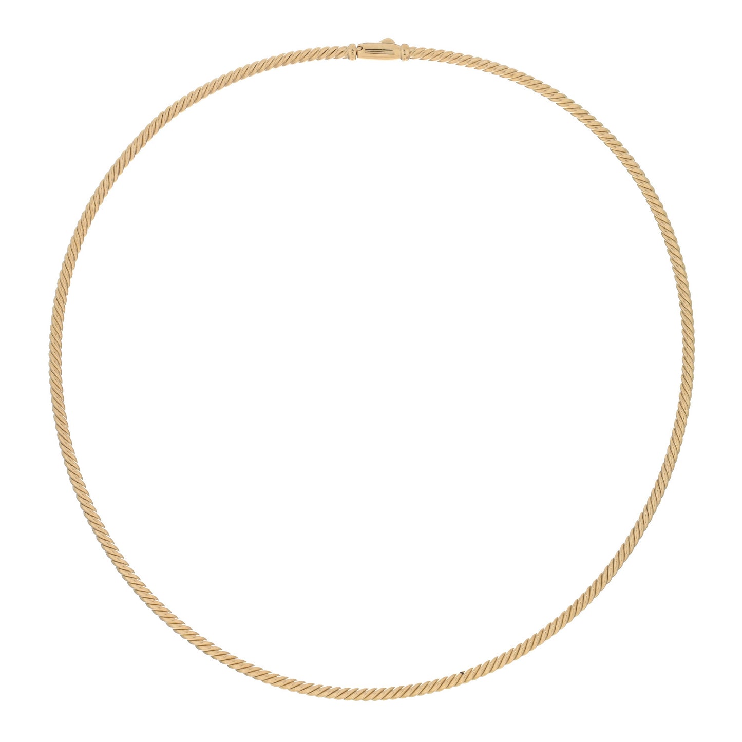 18K Yellow Gold 2.6mm Sculpted Cable Necklace
