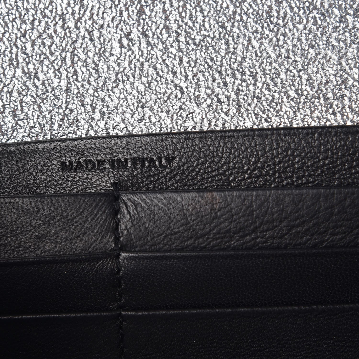 Saint Laurent Grain De Poudre Classic Monogram Cassandre Wallet Silver 7 of 7