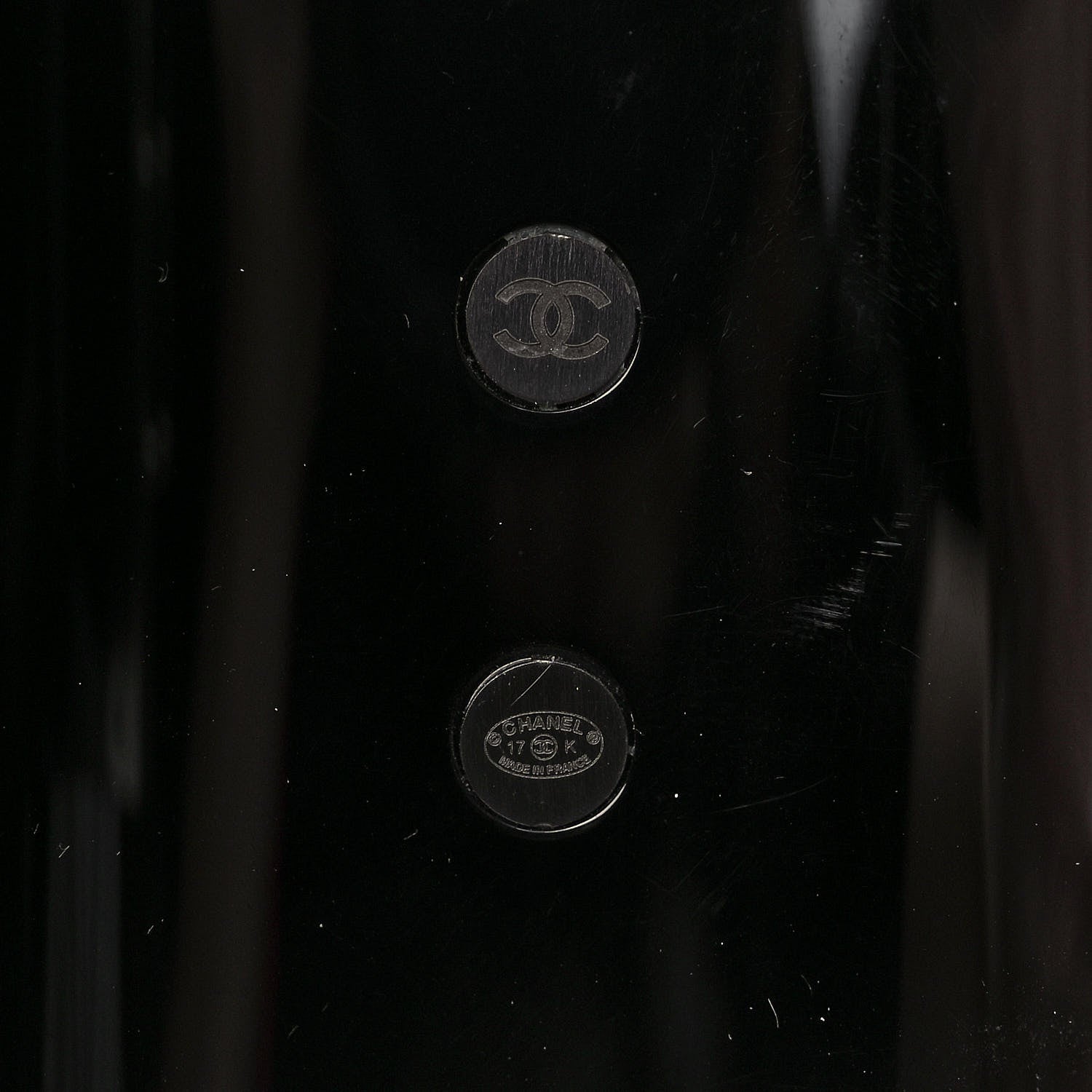 Chanel Resin Crystal Pearl CC Cuff Black 4 of 7