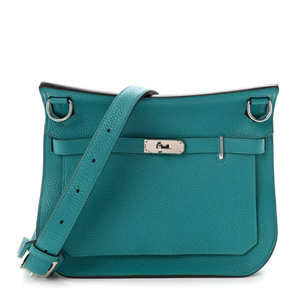 Hermes Taurillon Clemence Jypsiere 28 Bleu Paon 1 of 9