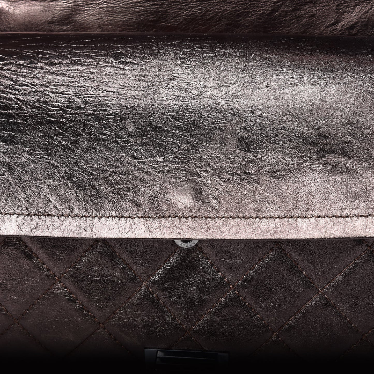 Metallic Aged Calfskin Quilted 2.55 Reissue 227 Flap Bronze