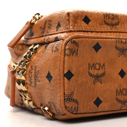 MCM Visetos Side Stud X-Mini Stark Backpack Cognac 8 of 9