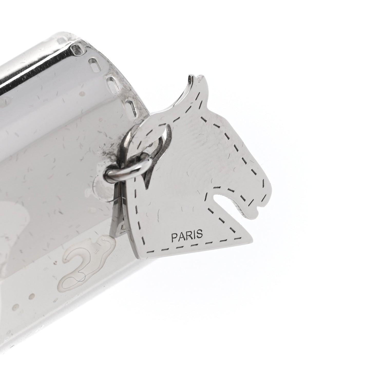 Palladium Tete de Cheval Horse Charm Scarf Ring