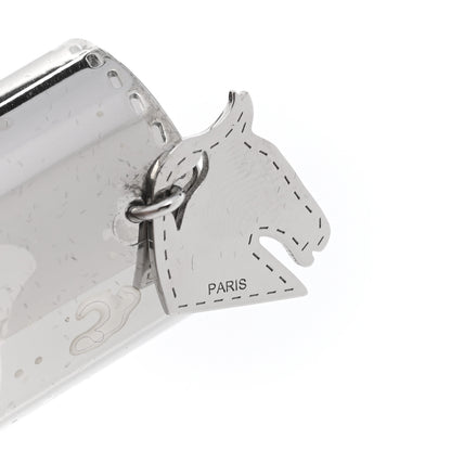 Hermes Palladium Tete de Cheval Horse Charm Scarf Ring 5 of 6