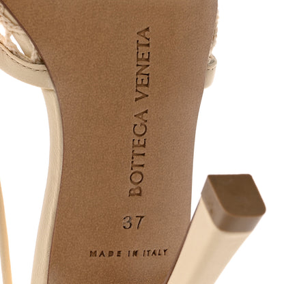 Bottega Veneta Mesh Nappa Stretch Ankle Tie Sandals 37 Toile 7 of 8