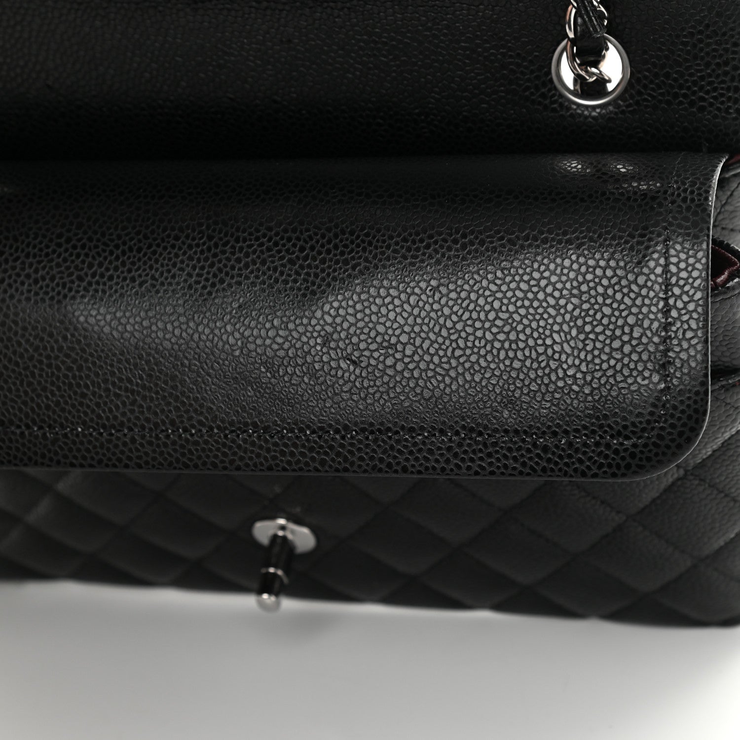 Chanel Caviar Quilted Medium Double Flap Black 12 of 15