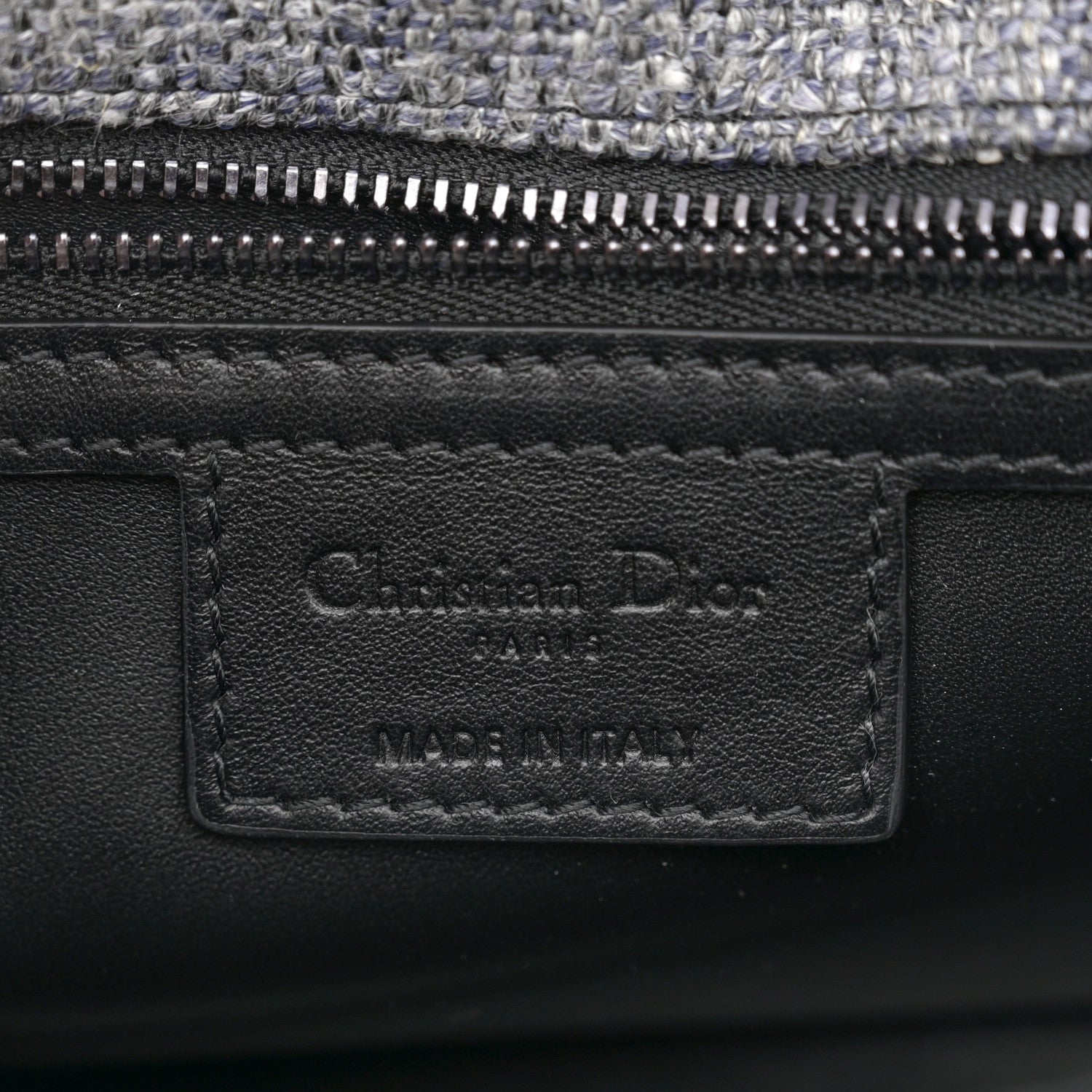 Christian Dior Tweed Macrocannage Medium Caro Bag Black 6 of 10