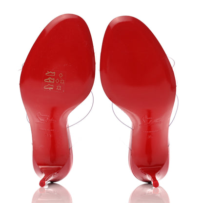 Christian Louboutin Patent PVC Just Nothing 85 Slide Sandals 35 Red 5 of 11