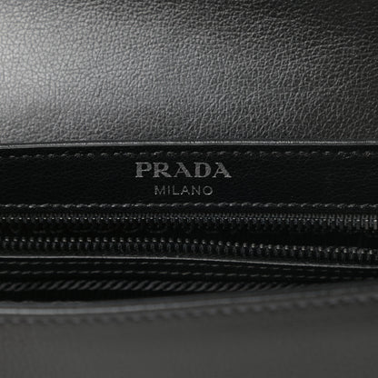 Prada Glace Calfskin Studded Crossbody Black 6 of 12