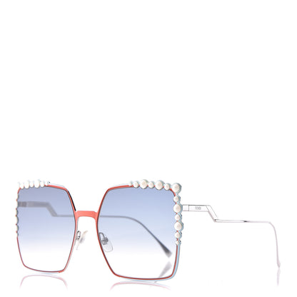 Fendi Metal Dots Square Sunglasses FF 0259/S Red 1 of 8