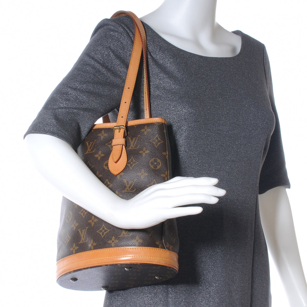 Louis Vuitton Monogram Petit Bucket 23 2 of 10