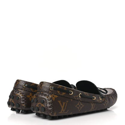 Louis Vuitton Monogram Mens Arizona Car Shoe Moccasin Loafers 38 Macassar 4 of 7