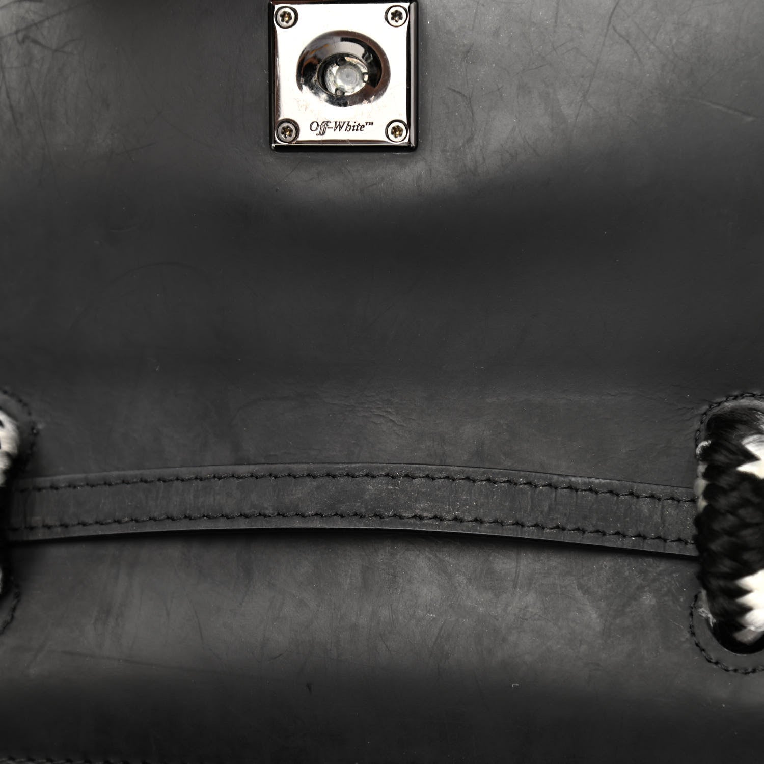 Off-White Calfskin 2.8 Jitney Gummy Bag Black 10 of 12