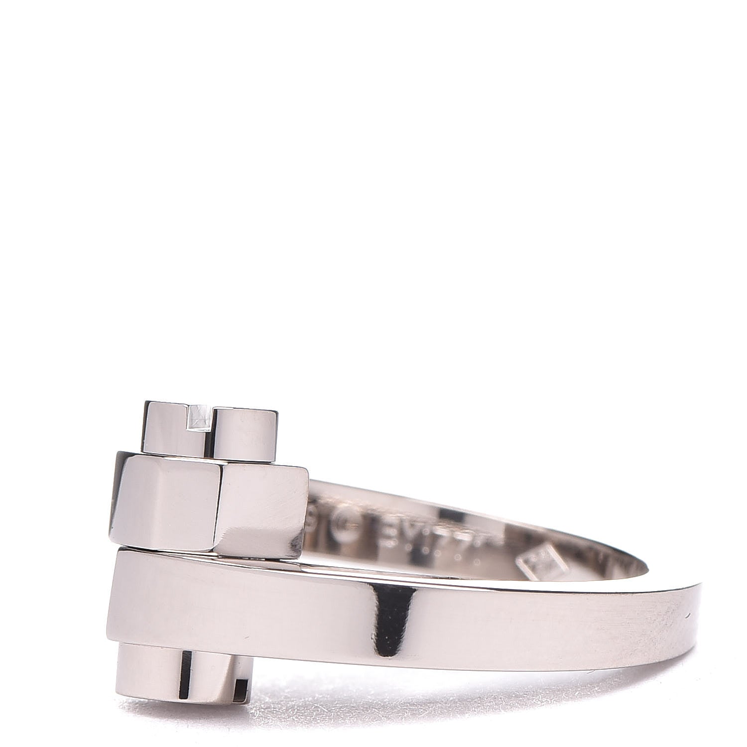 Cartier 18K White Gold Menotte Ring 49 4.75 3 of 6