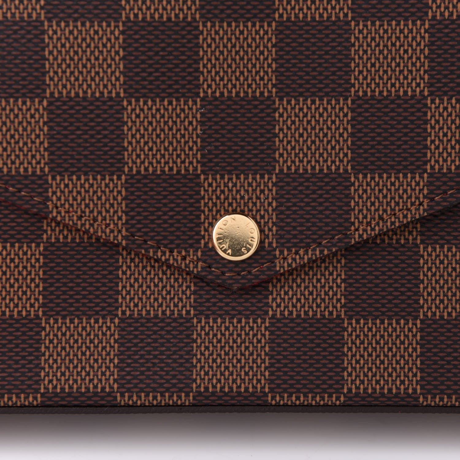 Louis Vuitton Damier Ebene Pochette Felicie Chain Wallet 7 of 10