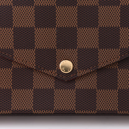 Louis Vuitton Damier Ebene Pochette Felicie Chain Wallet 7 of 10