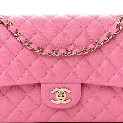 Chanel Caviar Quilted Medium Double Flap Pink 8 of 11