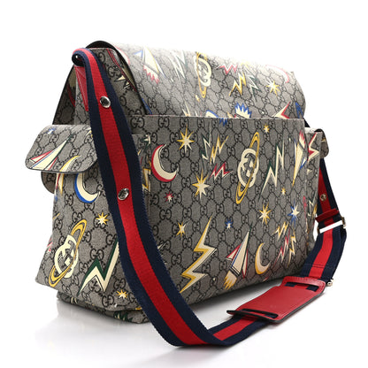 Gucci GG Supreme Monogram Space Diaper Bag Red 3 of 14