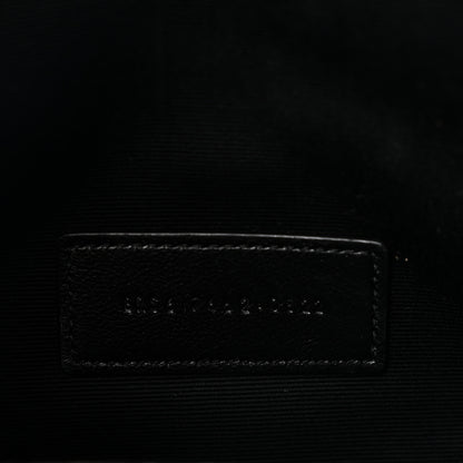 Saint Laurent Grain De Poudre Matelasse Chevron Monogram Envelope Clutch Black Black 7 of 11