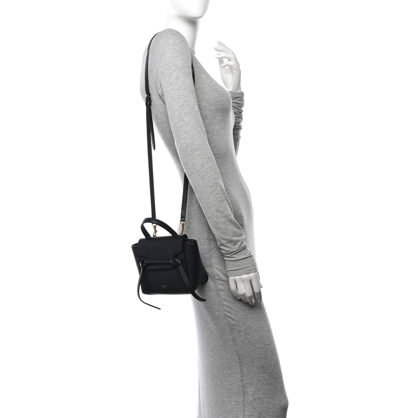 Grained Calfskin Pico Belt Bag Black