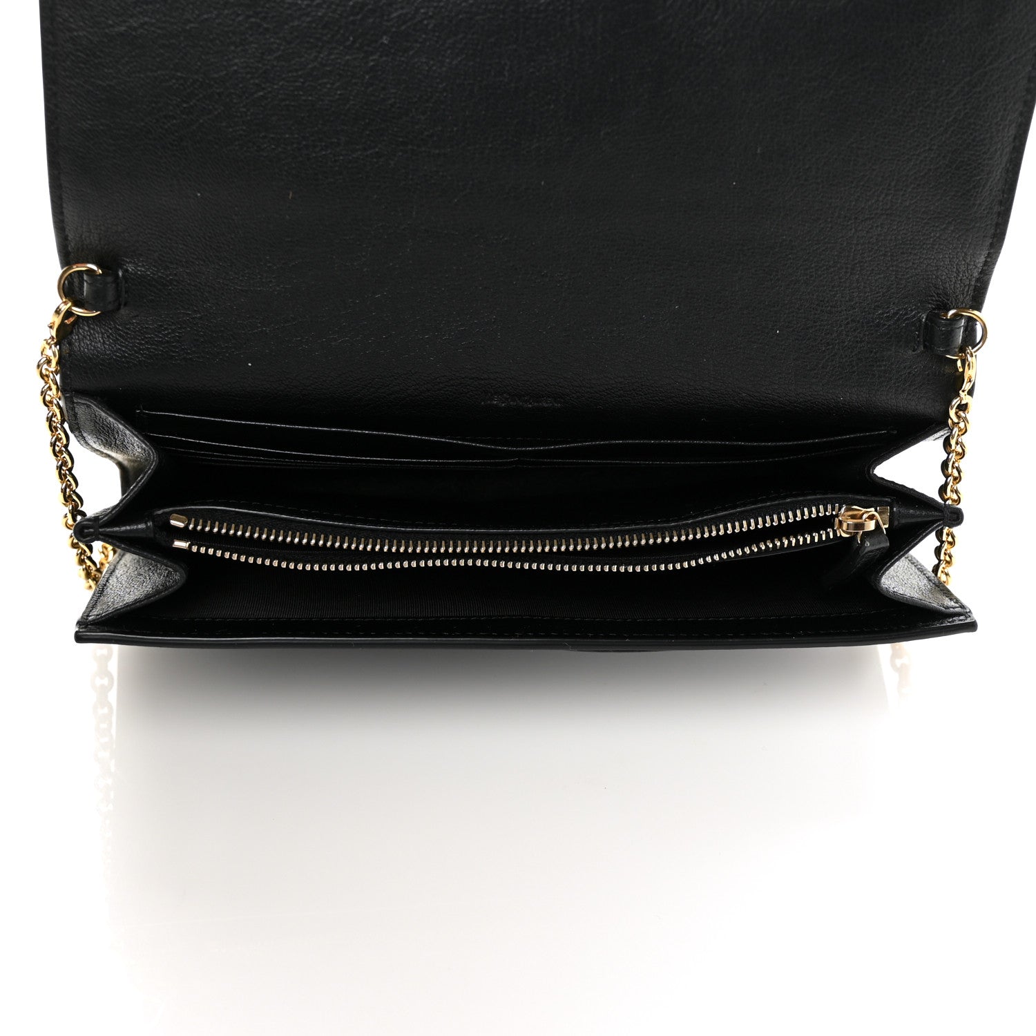 Saint Laurent Calfskin Monogram Belle de Jour Chain Clutch Black 5 of 10