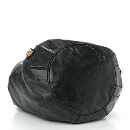 Balenciaga Agneau Giant 21 Gold Hardware Pompon Black 4 of 15