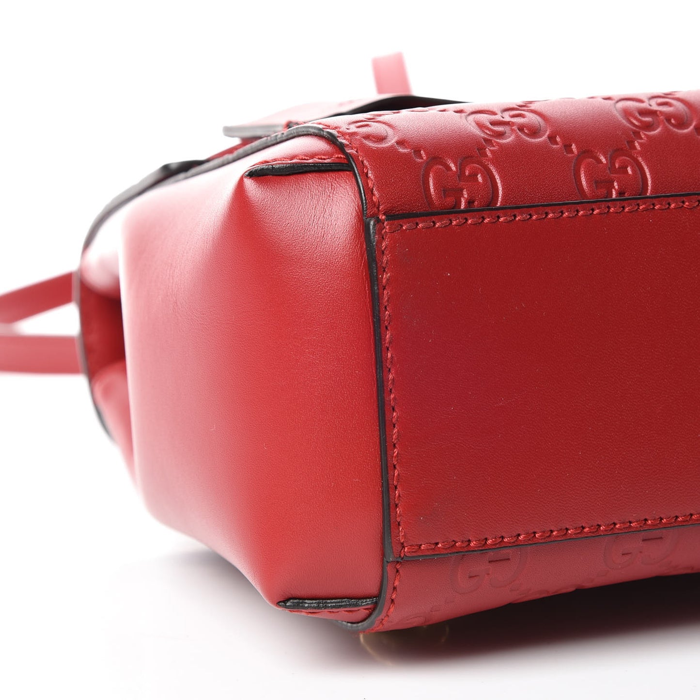 Guccissima Signature Padlock Backpack Hibiscus Red
