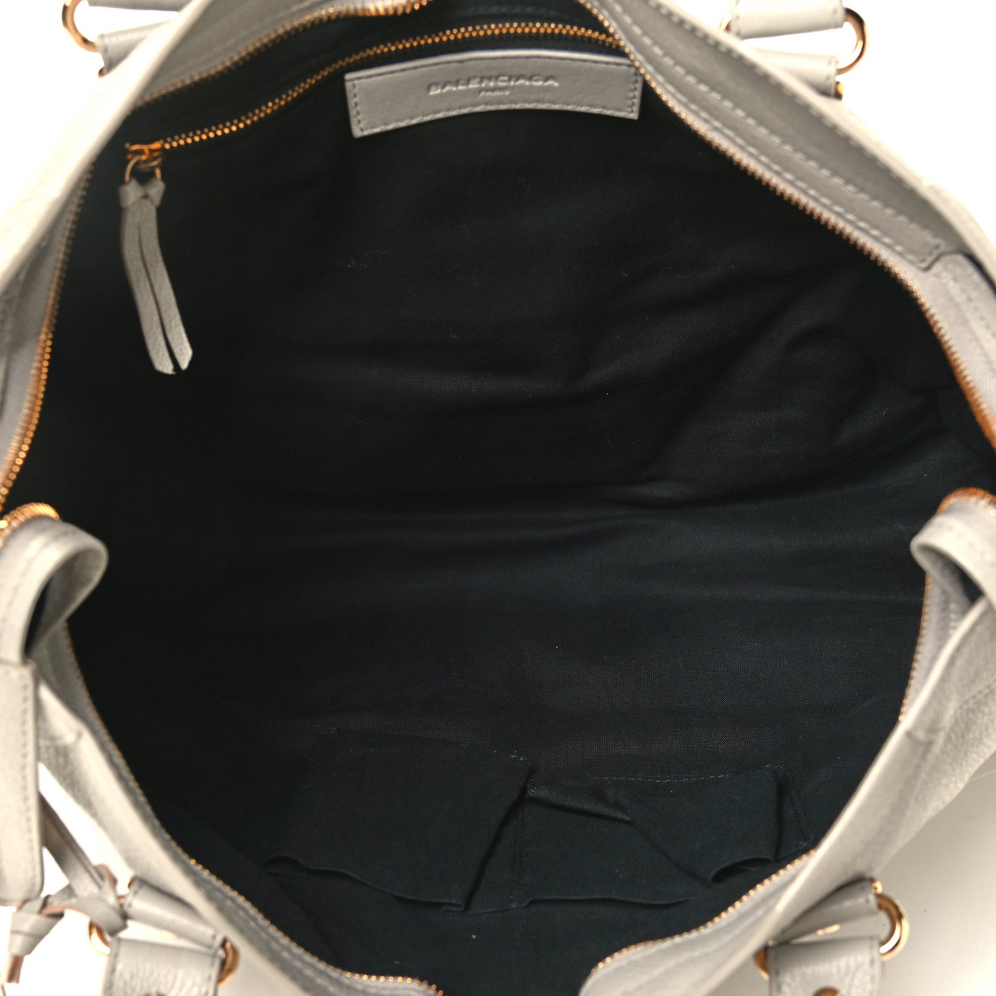 Chevre Gold Metallic Edge Hardware City Gris Glace