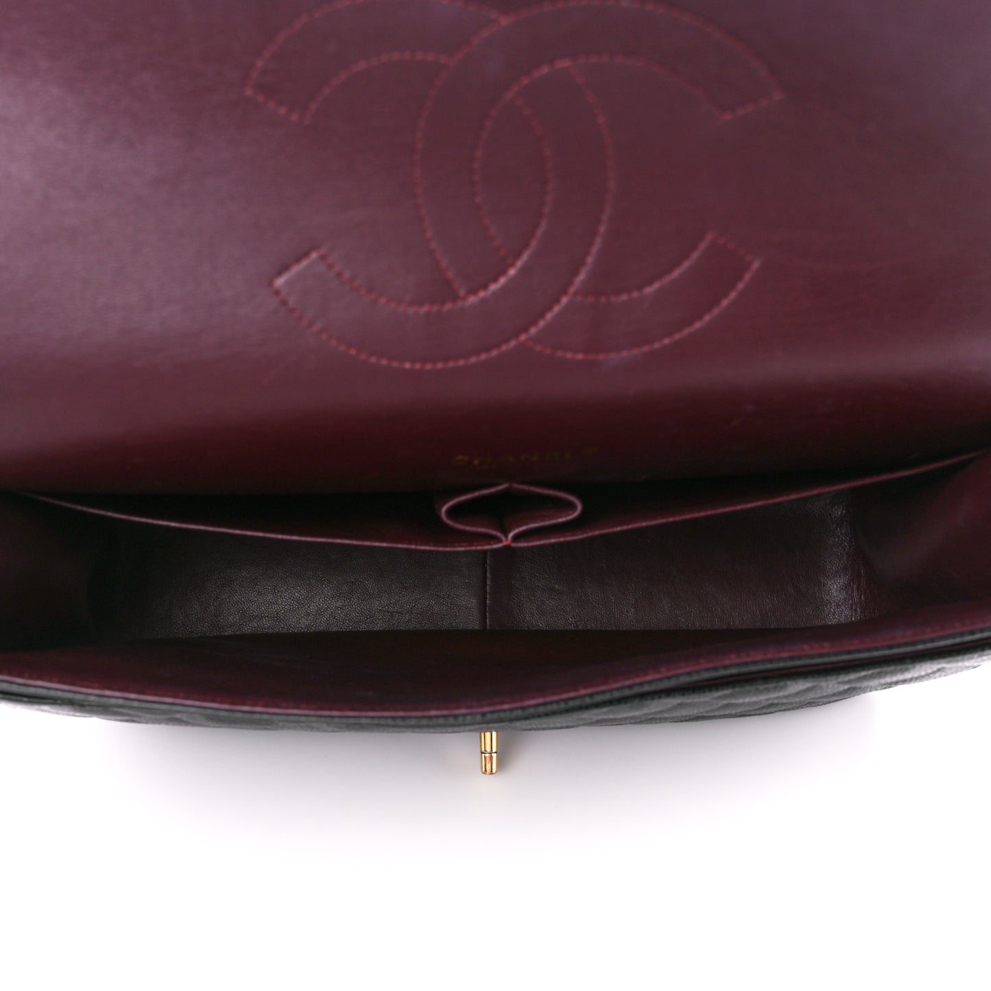 Caviar Quilted Maxi Double Flap Black