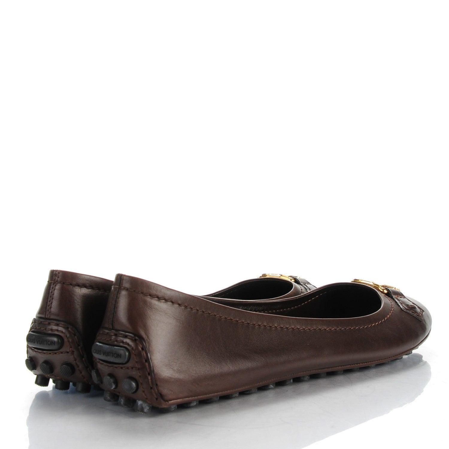 Louis Vuitton Calfskin Oxford Ballerina Flats Moka 40 4 of 8