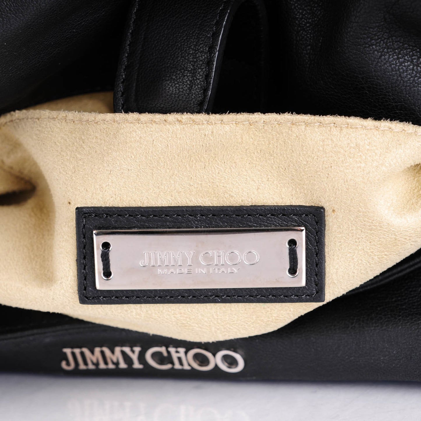 Goatskin Small Becka Biker Crossbody Bag Black