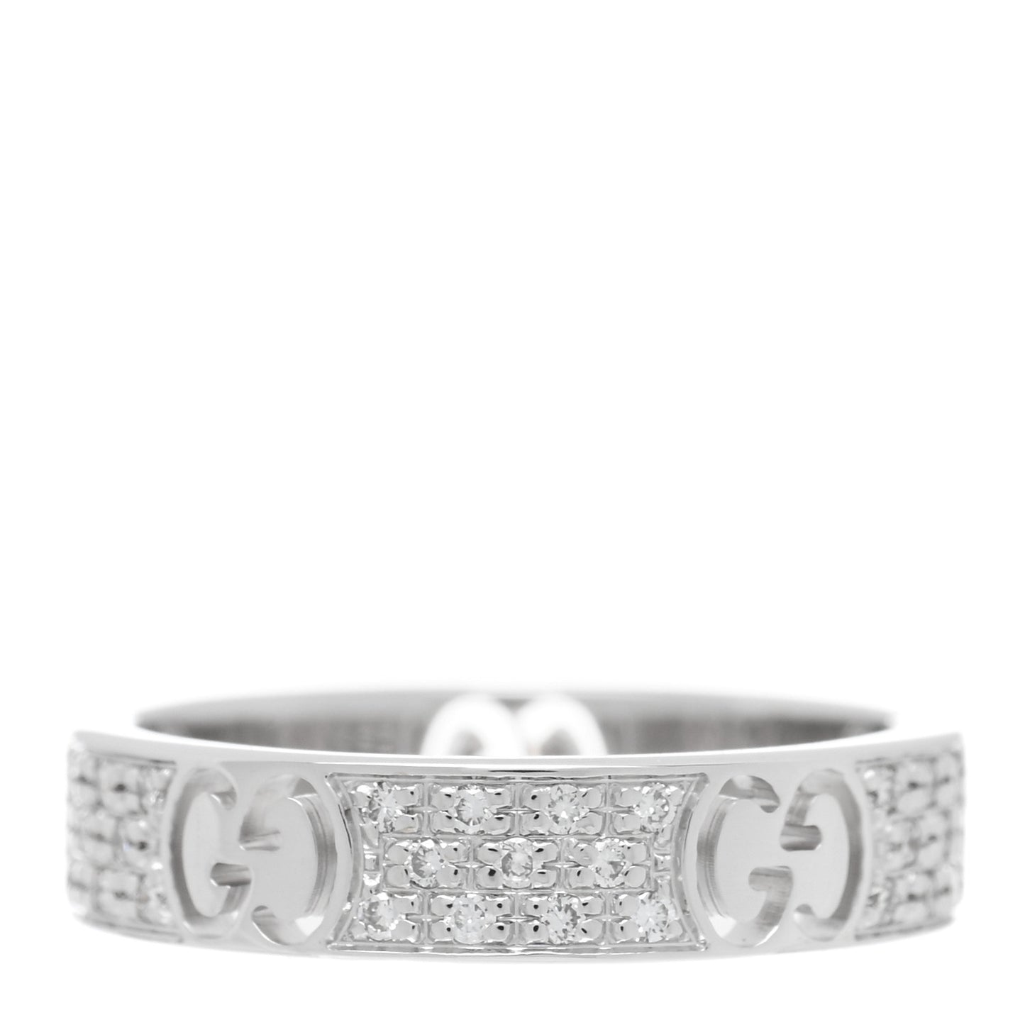 18K White Gold Diamond Icon Stardust Band Ring 47 4