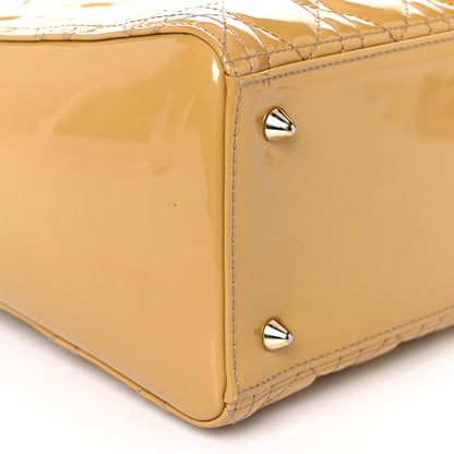 Christian Dior Patent Cannage Medium Lady Dior Beige 8 of 18