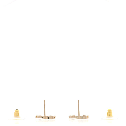 Chanel Metal Crystal CC Earrings Gold 3 of 5