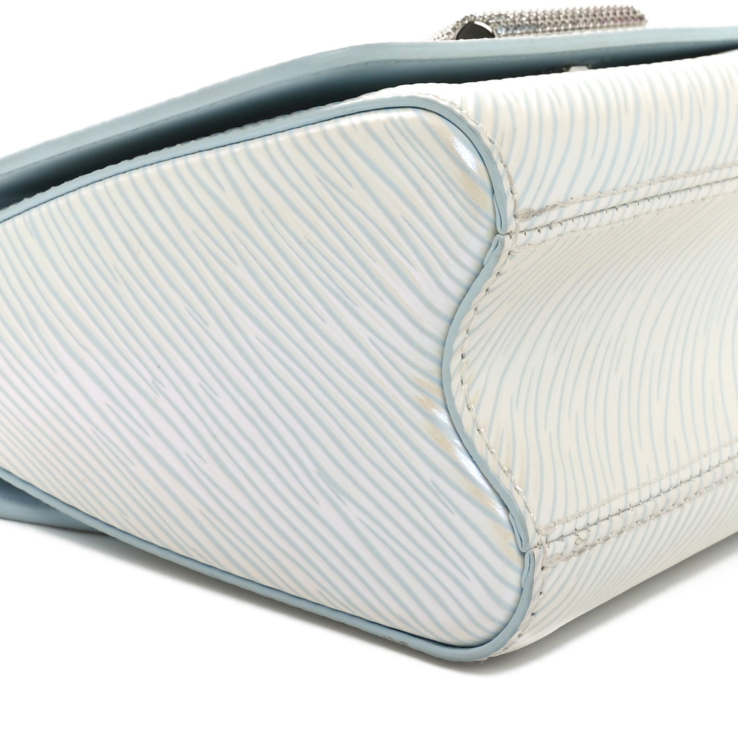Epi Milky Way Twist Braided Chain Shoulder Bag Icy Blue