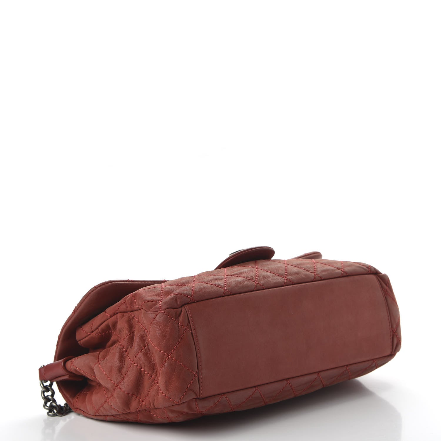 Chanel Iridescent Calfskin Large Coco Daily Flap Red 4 of 11
