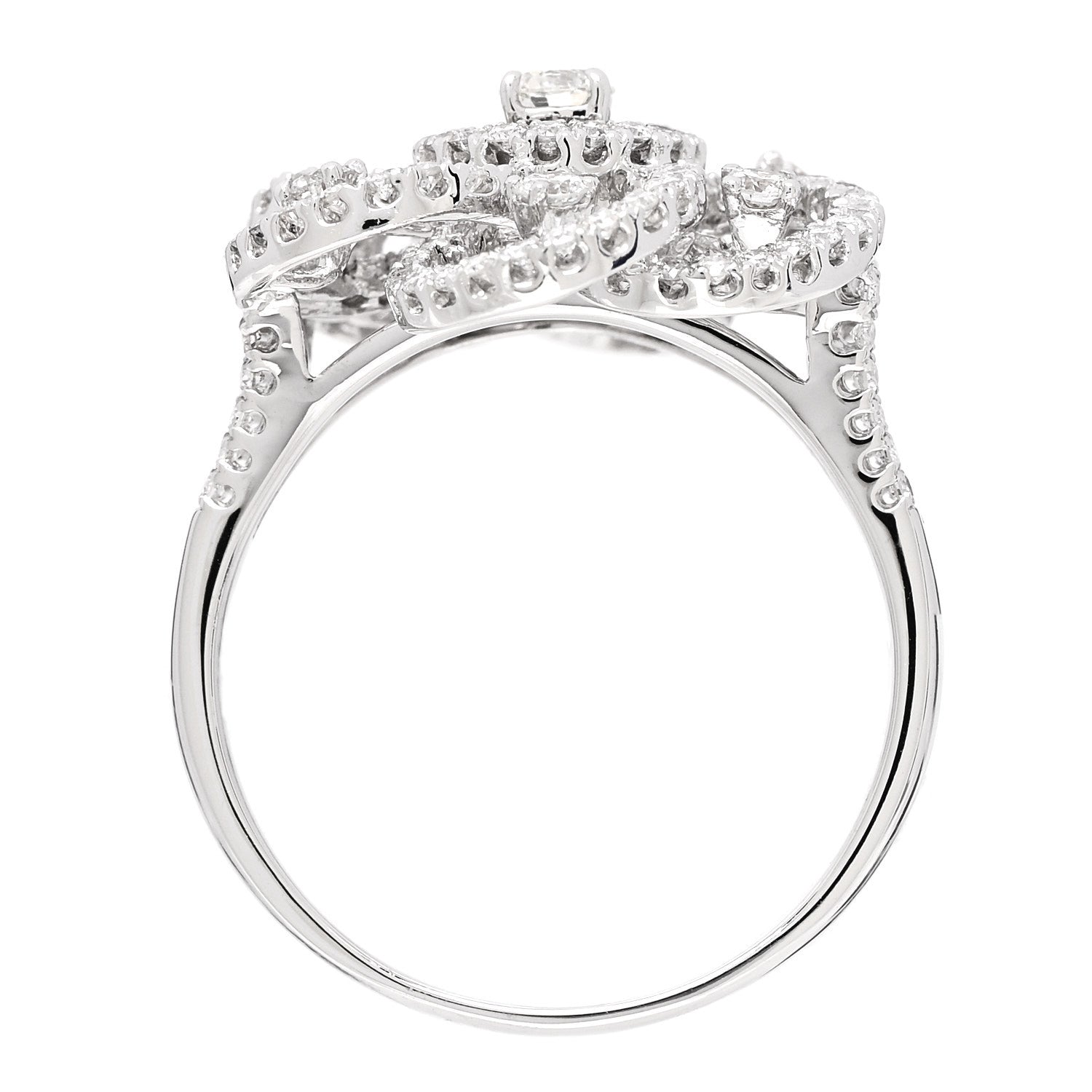 Parker & West by FASHIONPHILE 18K White Gold Diamond 1.24ctw Flower Ring 59 8.75 5 of 10