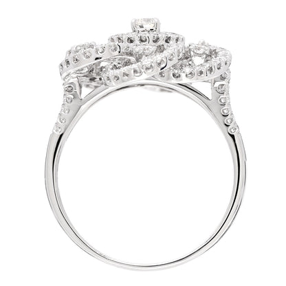 Parker & West by FASHIONPHILE 18K White Gold Diamond 1.24ctw Flower Ring 59 8.75 5 of 10