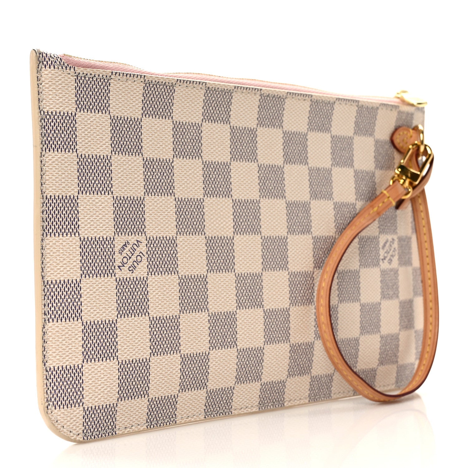 Louis Vuitton Damier Azur Neverfull MM GM Pochette Rose Ballerine 3 of 9