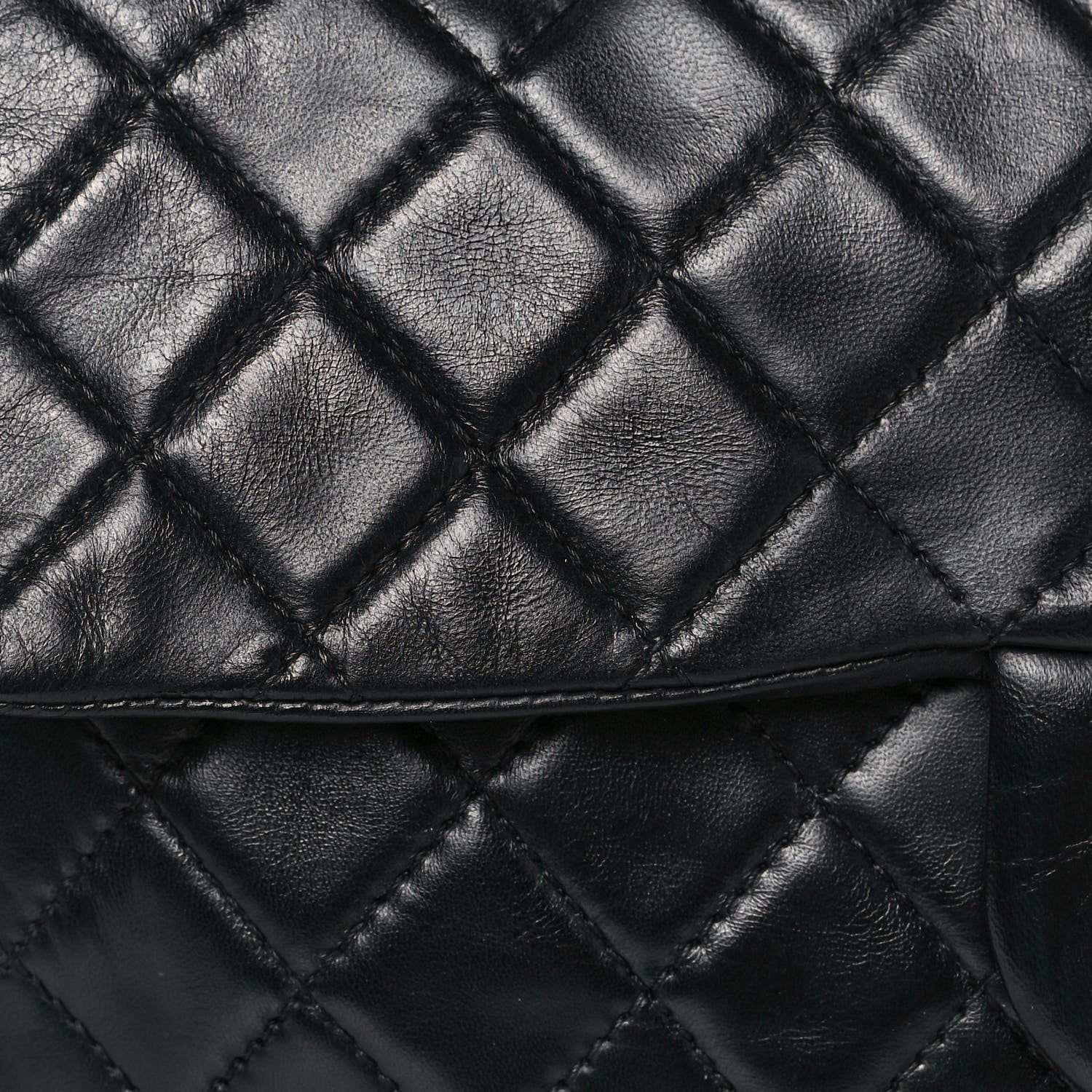 Chanel Washed Lambskin Quilted Maxi Single Flap Black 14 of 15