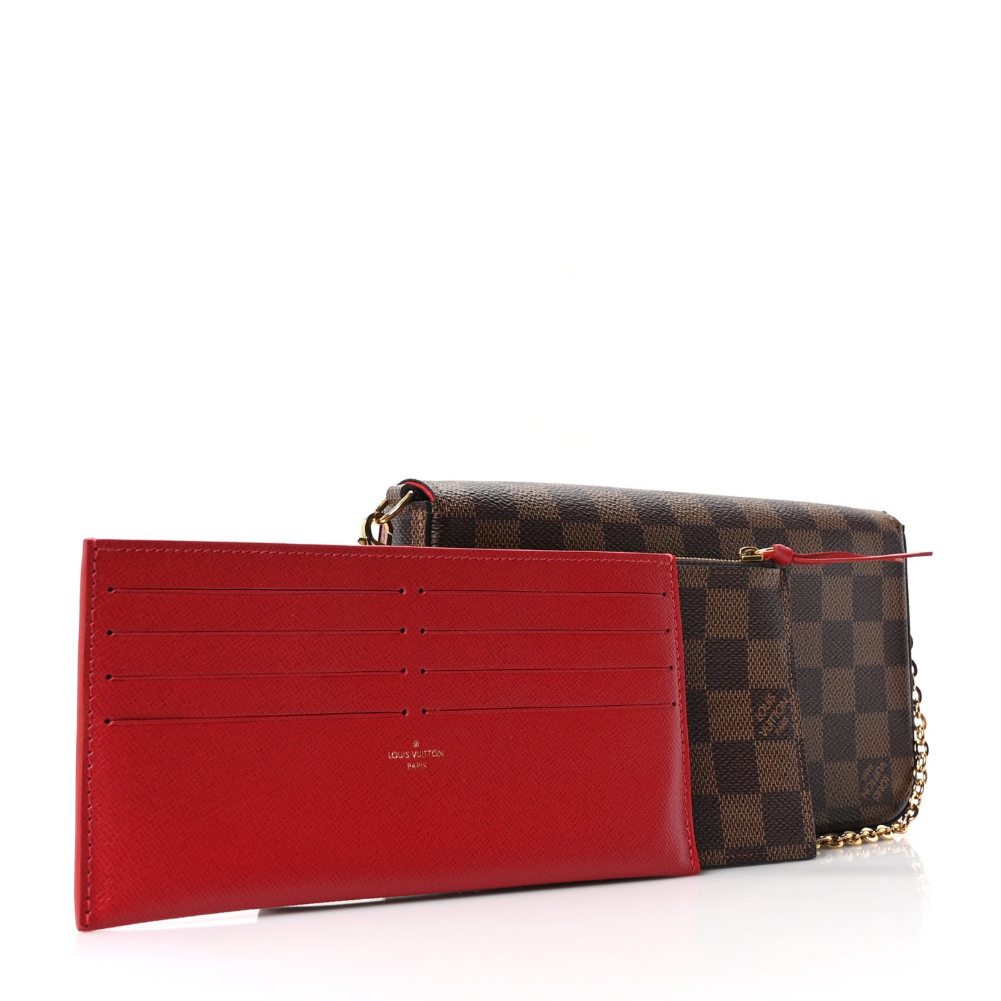 Damier Ebene Pochette Felicie Chain Wallet