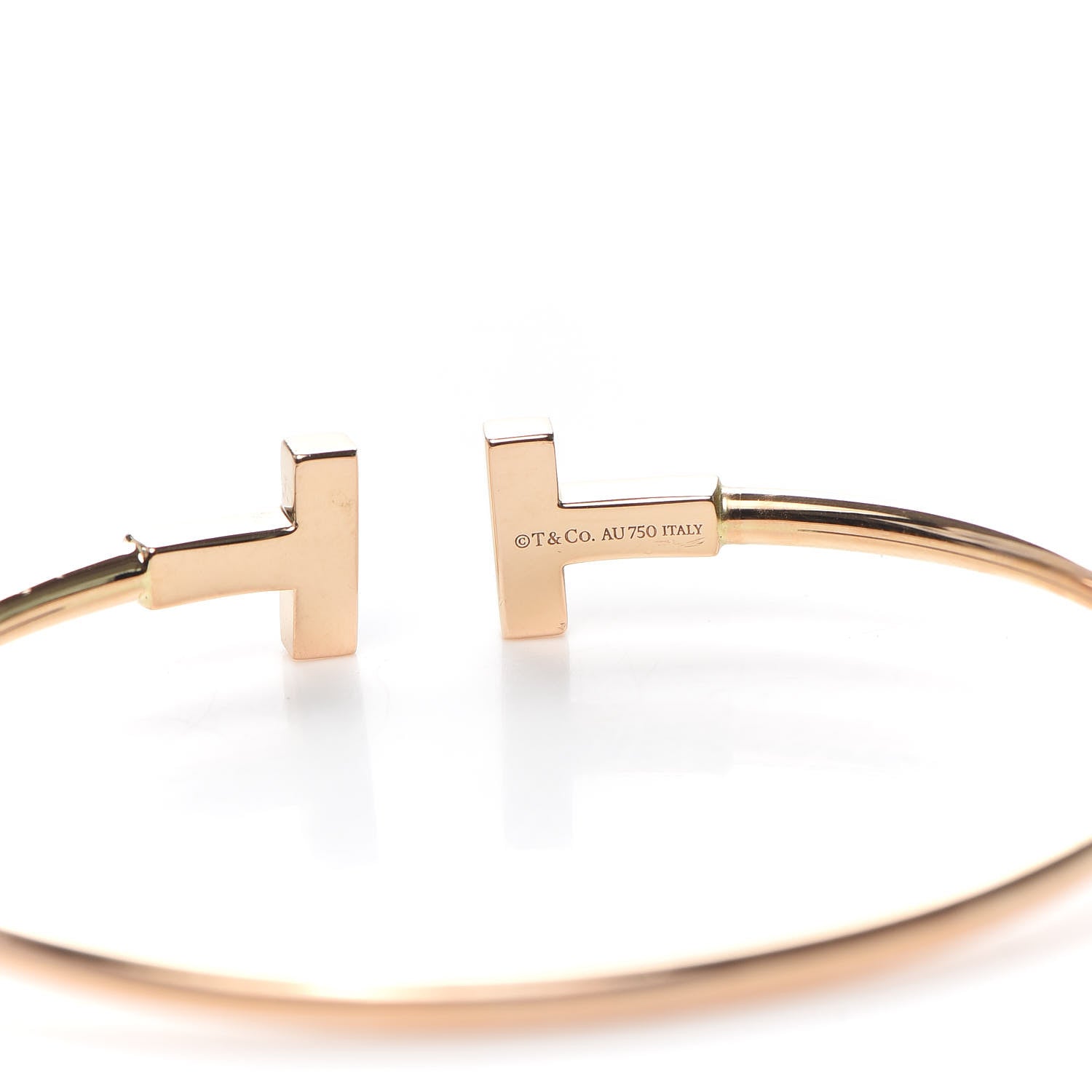 Tiffany 18K Rose Gold T Wire Bracelet 4 of 5