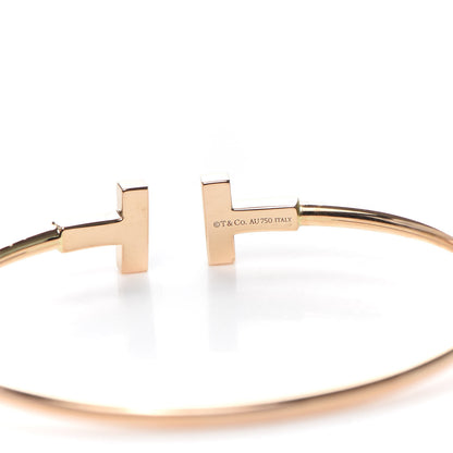 Tiffany 18K Rose Gold T Wire Bracelet 4 of 5