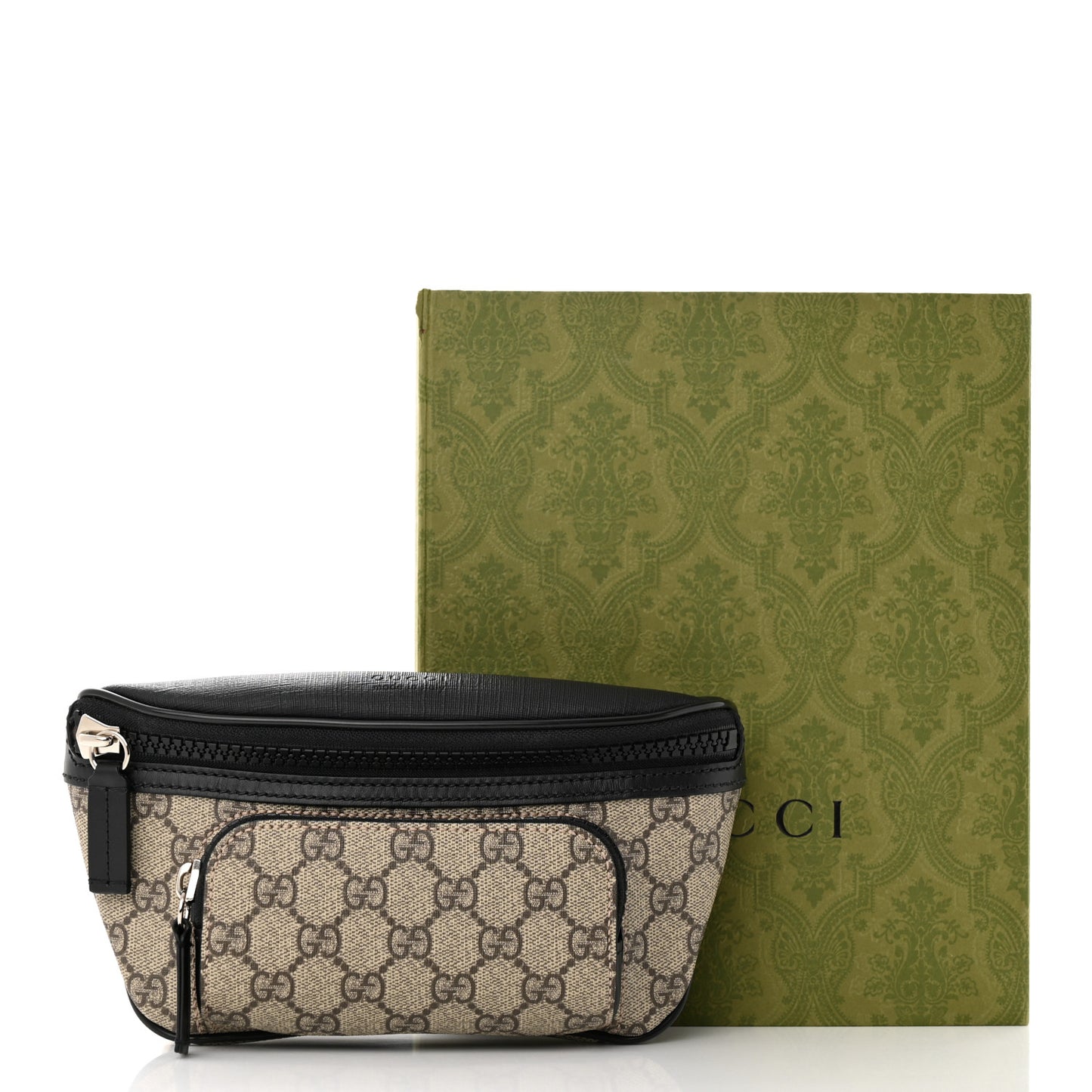 GG Supreme Monogram Belt Bag Black