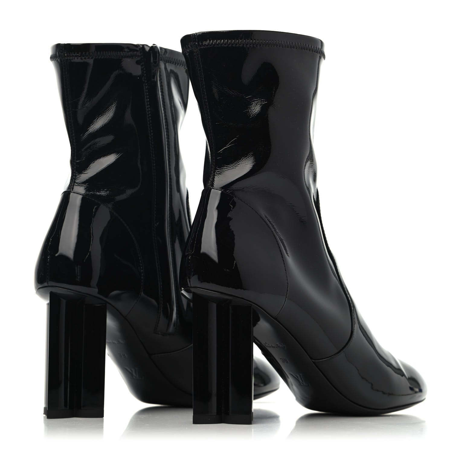Louis Vuitton Patent Silhouette Ankle Boots 39 Black 3 of 4