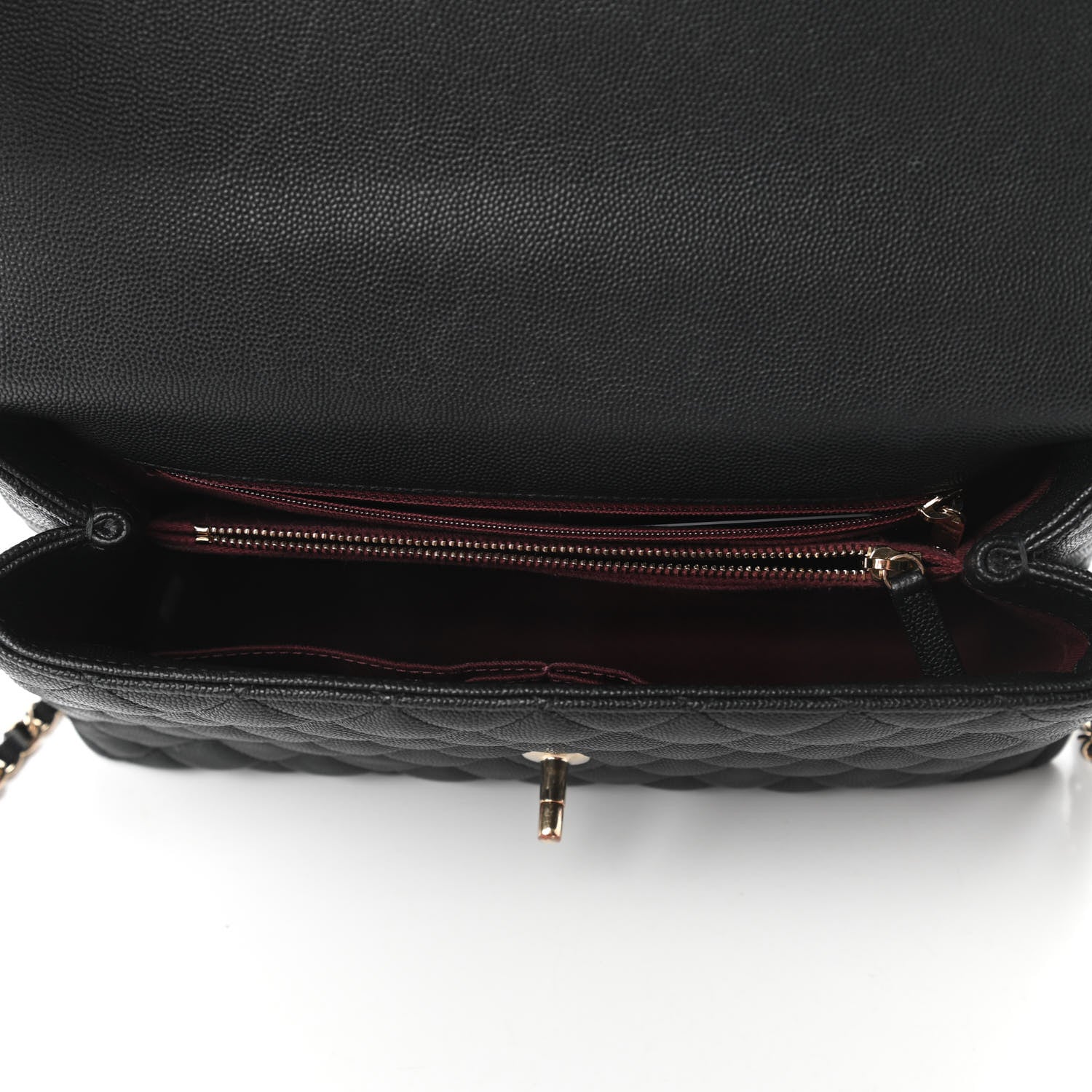 Chanel Caviar Quilted Small Coco Handle Flap Black 5 of 11