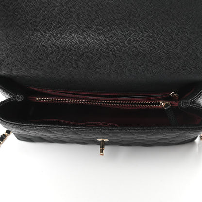 Chanel Caviar Quilted Small Coco Handle Flap Black 5 of 11