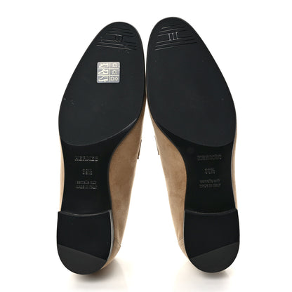 Hermes Suede Goatskin Paris Loafers 39.5 Beige Argile 5 of 9